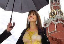 Софи Марсо на Красной площади. Фото ВВС
