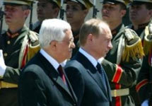 Махмуд Аббас и Владимир Путин. Фото АР