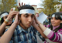 Баку. Студенты на митинге оппозиции. Фото АР