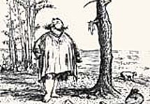 Рисунок Кукрыниксов к сказке  М.Е. Салтыкова-Щедрина ''Как один мужик двух генералов прокормил''