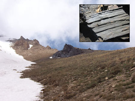 "Останки Ноева ковчега" в горах Ирана, найденные археологами-христианами. Фото BASE с сайта National Geographic News