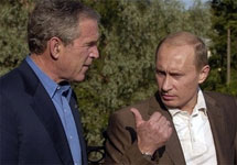 Джордж Буш и Владимир Путин. Фото АР