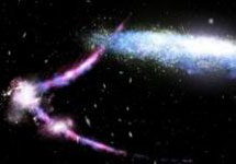 Так потоки от Магеллановых облаков достигают диска нашей Галактики. Изображение John Rowe с сайта www.sciencedaily.com
