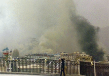 Пожары в Лхасе. Фото АР