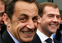 Николя Саркози и Дмитрий Медведев. Фото ИТАР-ТАСС