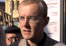 Олег Шеин на митинге в Москве. Кадр "Грани-ТВ"