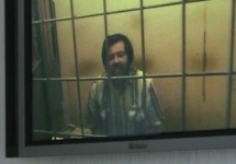 Сергей Мохнаткин на видеосвязи в зале суда на кассации 16 августа. Кадр Грани-ТВ