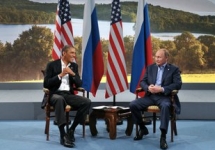 Барак Обама и Владимир Путин. Фото пресс-службы Кремля