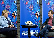 Эрна Сульберг и Дмитрий Медведев. Фото пресс-службы правительства