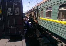 Столкновение поездов в Подмосковье. Фото: mchs.gov.ru