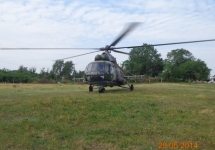 Вертолет, впоследствии сбитый под Славянском . Фото: Юрий Касьянов