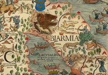 Первое изображение Кольского полуострова (Биармии) на географической карте. 1539