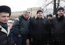 Провокаторы из "Великого отечества" на антисталинистской акции в Питере. Фото Вадима Ф. Лурье