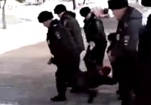 Задержания в Кемерове. Кадр видеозаписи