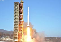 Запуск баллистической ракеты в КНДР. Фото: japantimes.co.jp