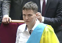 Выступление Савченко в Верховной раде. Фото: 112.ua 