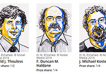 Нобелевские лауреаты по физике 2016 года. Фото: nobelprize.org
