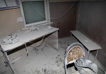 Улан-Удэ: в помещении полицейского поста после поджога. Фото: СКР, источник: infpol.ru