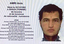 Ордер на арест Аниса Амри. Фото: bbc.com