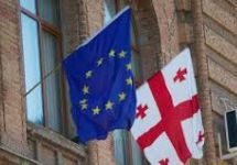 Флаги Грузии и ЕС. Фото: georgiatoday.ge