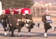 Похороны турецкого военного. Кадр местного телевидения