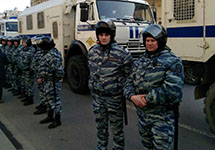Полиция на антикоррупционной акции в Москве. Фото: Грани.Ру 