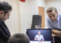 Алексей Навальный в суде 02.10.2017. Фото с ФБ-страницы политика