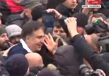 Михаил Саакашвили после освобождения. Кадр NewsOne
