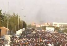 Протестующие в Судане. Кадр Al-Hadath
