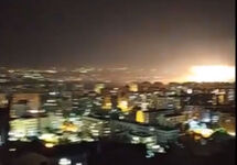 Взрыв сирийской ракеты. Кадр видео