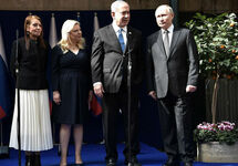 Яффа Иссахар, Сара и Бинямин Нетаньяху, Владимир Путин. Фото: kremlin.ru