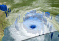 Ливневые зоны под ураганом Катрина в воскресенье 28 августа по спутниковым данным с TRMM и GOES. Изображение NASA/JAXA с сайта New Scientist