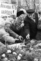 30 октября 1990 г. Открытие Соловецкого камня на Лубянке. Фото Дмитрия Борко