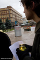 30 октября 2009 г. Традиционная акция на Лубянке "Возвращение имен" (чтение списка жертв репрессий). Фото Дмитрия Борко