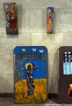 Концептуальная выставка в Украинском доме (один из штабов Майдана). Живопись на щитах и иконы на дереве. Фото Дмитрия Борко/Грани.ру