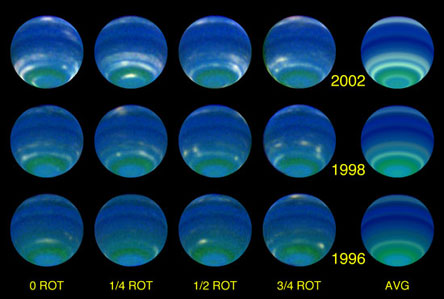 Сезоны на Нептуне. Фото с сайта www.ssec.wisc.edu