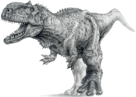 Rajasaurus narmadensis. Иллюстрация: Todd Marshall с сайта news.nationalgeographic.com
