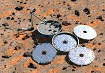Beagle-2 на поверхности Марса. Коллаж с сайта http://martiantime.narod.ru