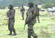 Грузинские военные в Панкисском ущелье. Фото с сайта www.lenta.ru