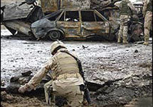 Взрыв в Самарре. Фото с сайта ВВС
