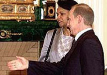 Владимир Путин и Кондолиза Райс. Фото с сайта www.spacedaily.com
