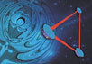 Регистрация гравитационных волн. Изображение с сайта www.srl.caltech.edu/lisa/graphics/master.html
