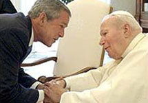Встреча Джорджа Буша с Папой римским. Фото AP