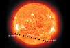Прохождения Венеры по солнечному диску. Иллюстрация с сайта Nature
