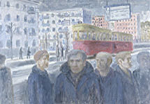 Михаил Рогинский и 27-й трамвай. Фото с сайта www.arteria.ru