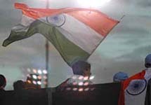 Флаг Индии. Фото с сайта www.rediff.com