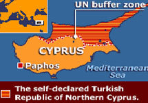 Карта Кипра. С сайта ВВС