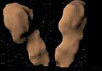 Форма и странное вращение Тутатиса (по данным радарного обследования). Фото NASA/JPL с сайта www.astrobio.net