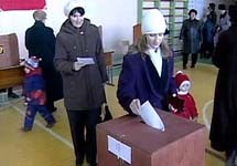 Выборы во Пскове. Кадр НТВ с сайта NEWSru.com