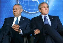 Пауэлл  и  Буш. Фото АР